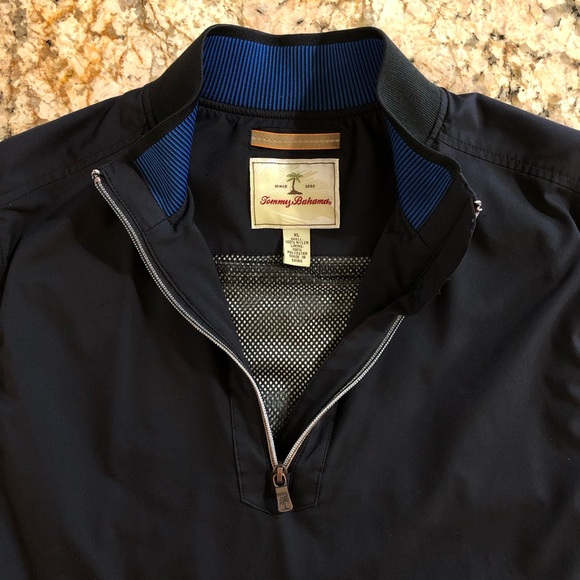 Golf⛳️Tommy🌴Bahama Men’s Driving Golf Sports Half Zip Vest Windbreaker EUC🐬 - Picture 3 of 11